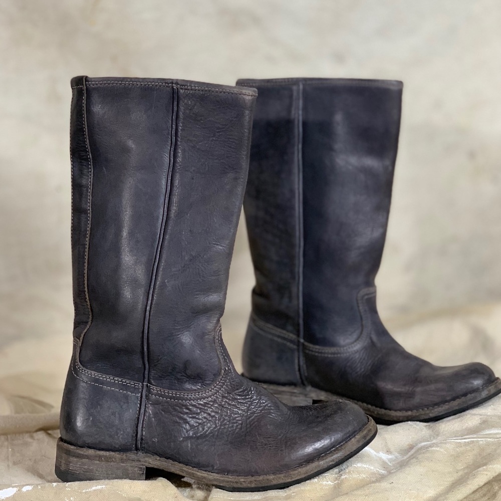 Neil’s Boots Italy distressed riding moto boots